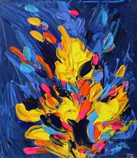 Mazhar Qureshi, 12 X 14 Inch, Oil on Canvas, Floral Painting, AC-MQ-062